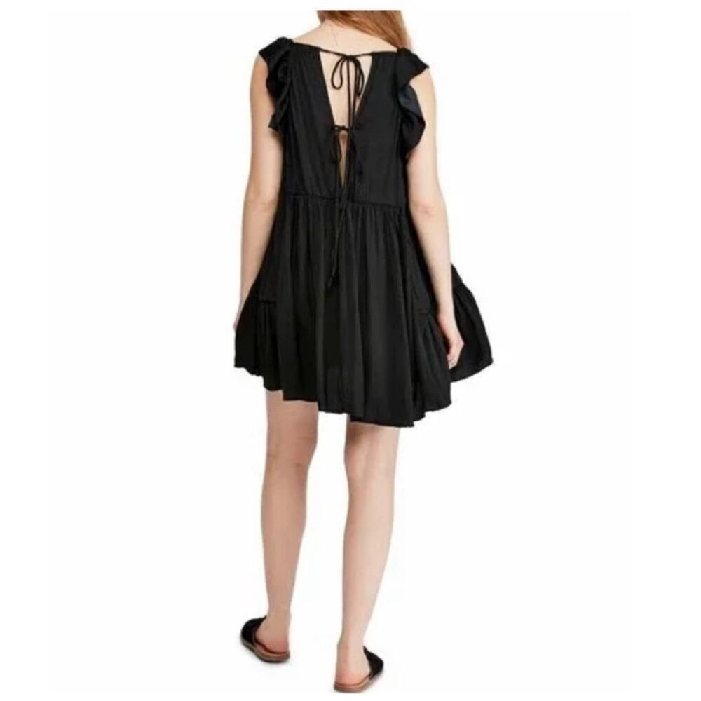 FREE PEOPLE Want Your Love Dress Black Size EUC D114 - Picture 2 of 5